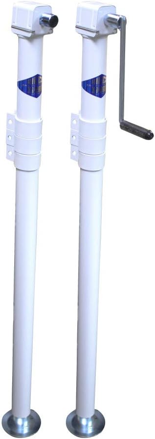 Rieco-Titan Products TFC2A3W Any Corner Camper Jack - 44321, 40 Inch, White (2 Pack) Rieco-Titan Products TFC2A3W Any Corner Camper Jack - 44321, 40 Inch, White (2 Pack)