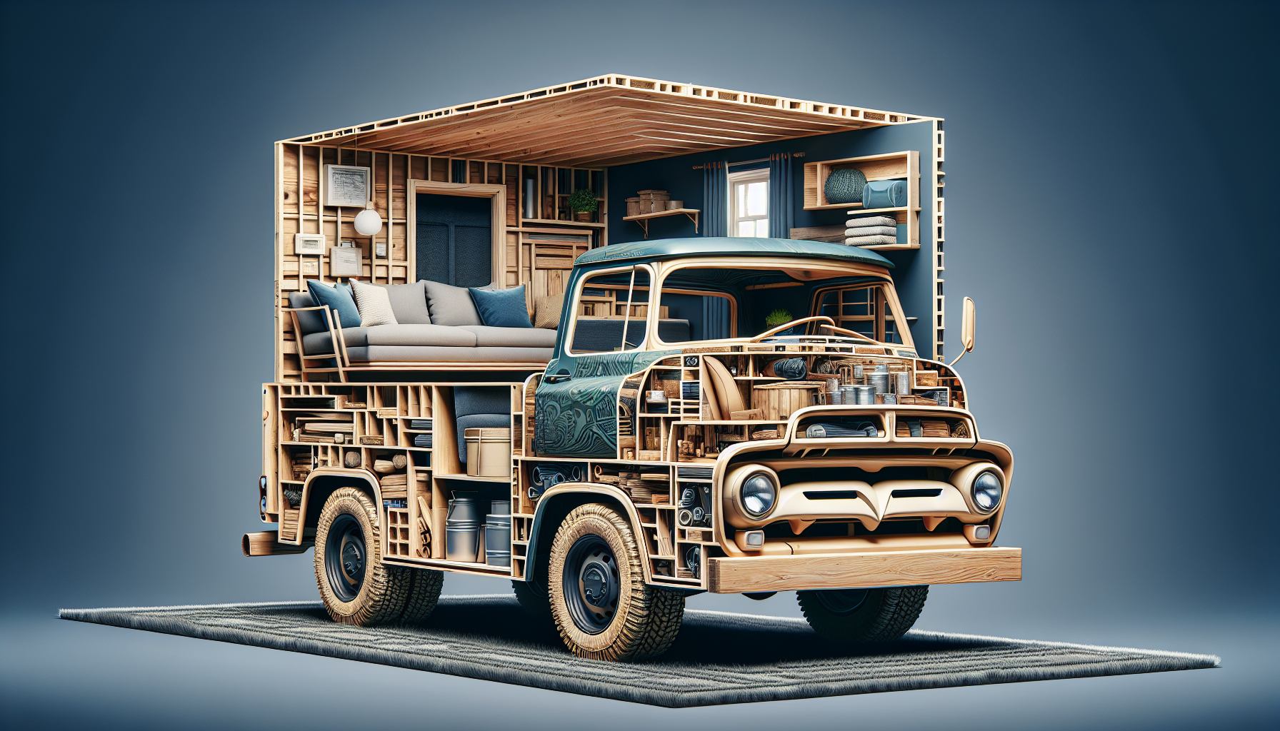 Make Recreational Vehicle Car From Old Truck | Homemade RV Car.