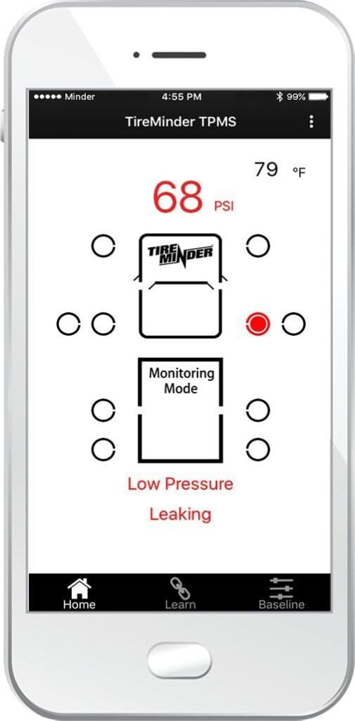 TireMinder Smart TPMS with 10 Transmitters for RVs, MotorHomes, 5th Wheels, Motor Coaches and Trailers