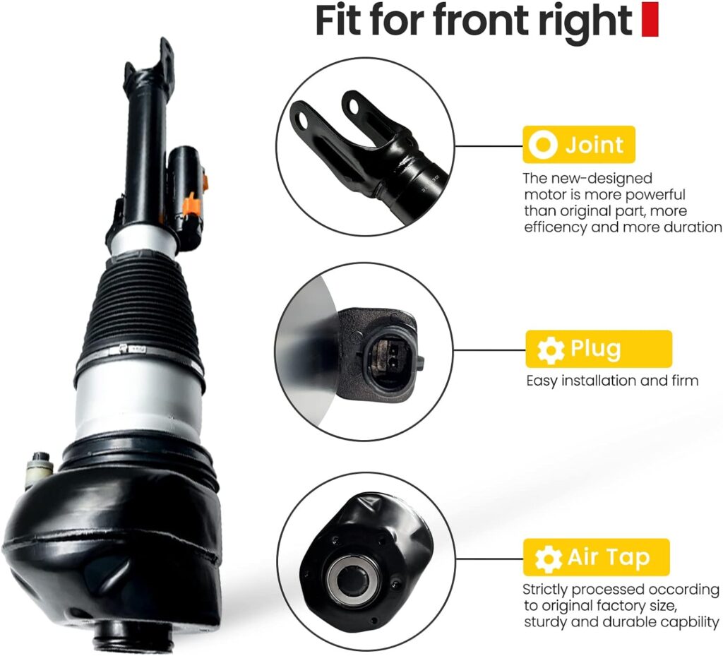 VIGOR Front Right Air Shock Absorber with EDC Compatible with 2016-2022 BMW 7-Series G11 G12 740 745 750 760 2WD Car Air Strut OEM Replace Number 37106877554, 37106874588