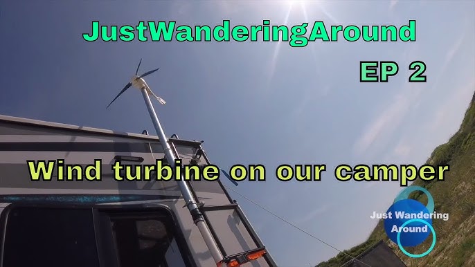 WindyNations Rover Wind Turbine Generator Mounted on Recreational Vehicle RV Camper