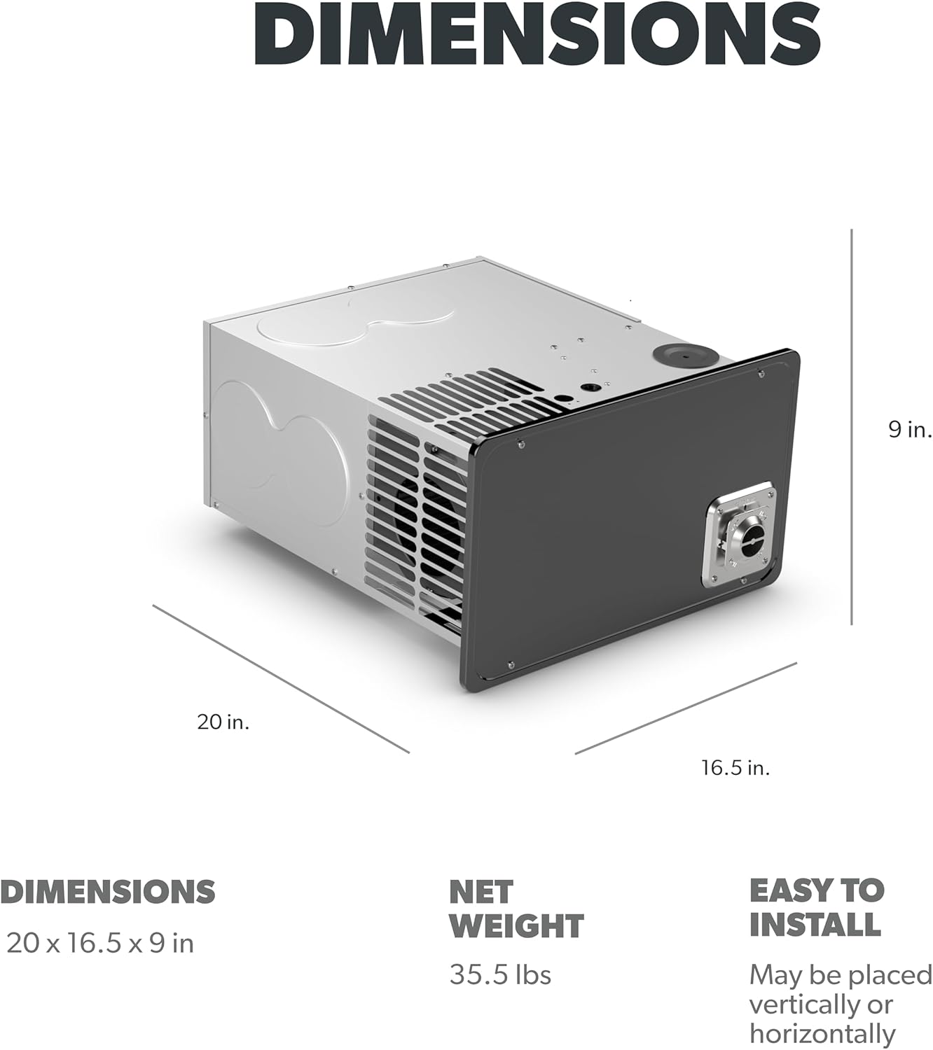 Dometic DFLA40211 Large Furnace - Low Profile with Flexible Installation and Quiet Operation - 40K BTU Furnace for RVs, Trailers, and Campers