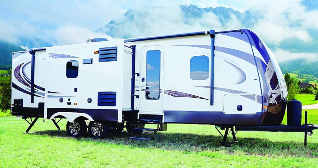 Lippert PSX1 High-Speed RV Power Stabilizer Jack System, Black Waterproof Switch Kit, Automatic Adjustment, Heavy-Gauge Powder-Coated Steel Frame, Up to 30 Extension - 298707