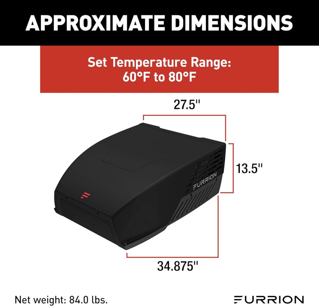 Chill® HE RV Roof Air Conditioner - 15K BTU, Black