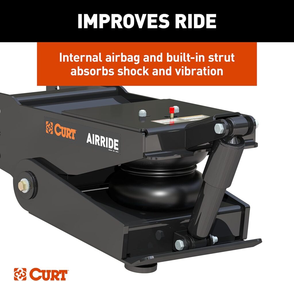 Lippert Components L05 Air Ride 21K Fifth Wheel Pin Box – Internal Airbag with Built-In Strut Reduces Chucking, Jarring, Bounching; 21,000 lb. Rating.; Black Powder Coat Finish – Lippert Components Components 158778