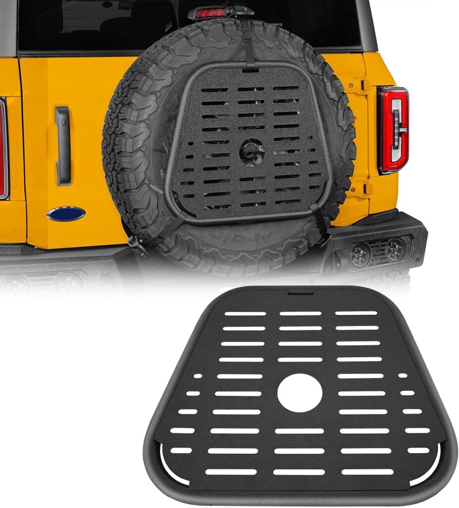 u-Box Spare Tire Utility Basket Storage Tray Fits for to Tire - Universal Fit for Jeep Wrangler/Bronco and RV, SUV, etc
